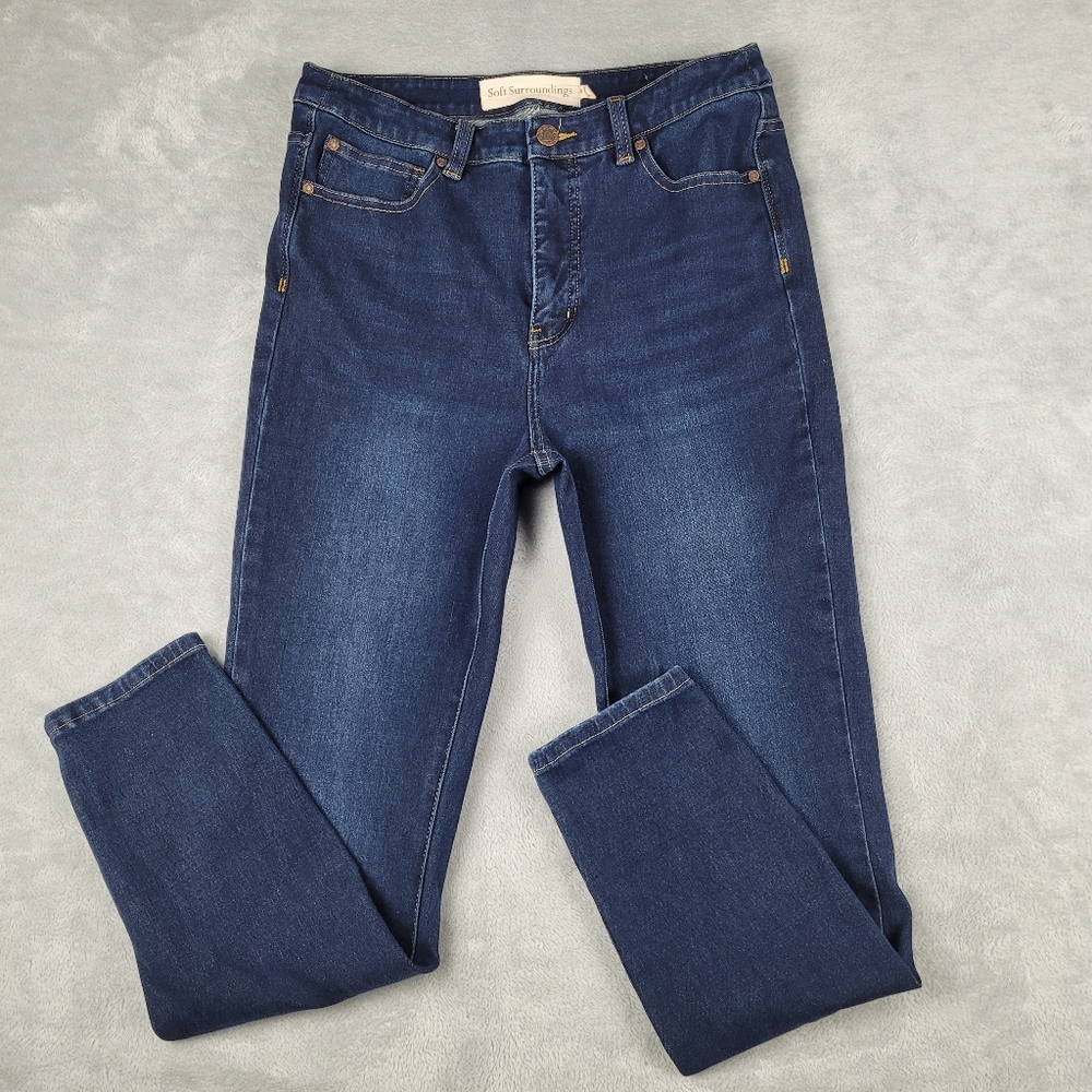 Soft Surroundings Women's Jeans 10 Blue Denim Skinny
